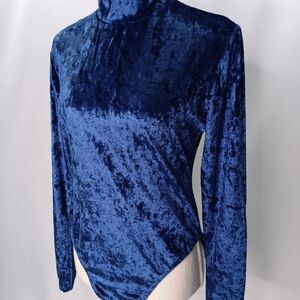 Victoria's Secret Deep Blue Velvet Bodysuit